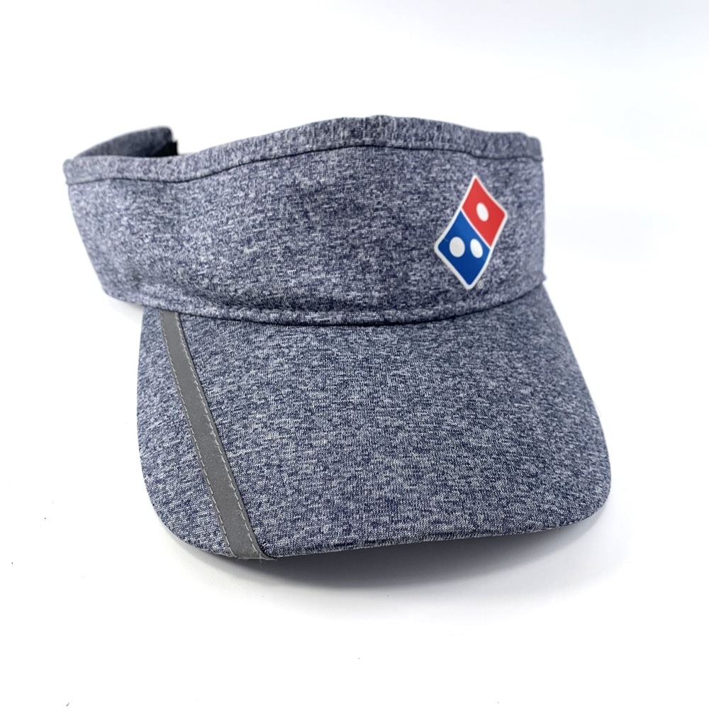 Domino's Pizza Crew Gear Visor Gray OSFM‎ Adjustable Employee Workwear Hat
